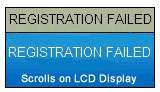 REGISTRATION FAILED