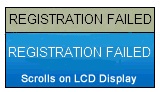 REGISTRATION FAILED